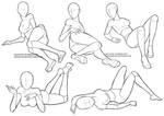 Female laying poses