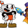 Cuphead and Hat Kid