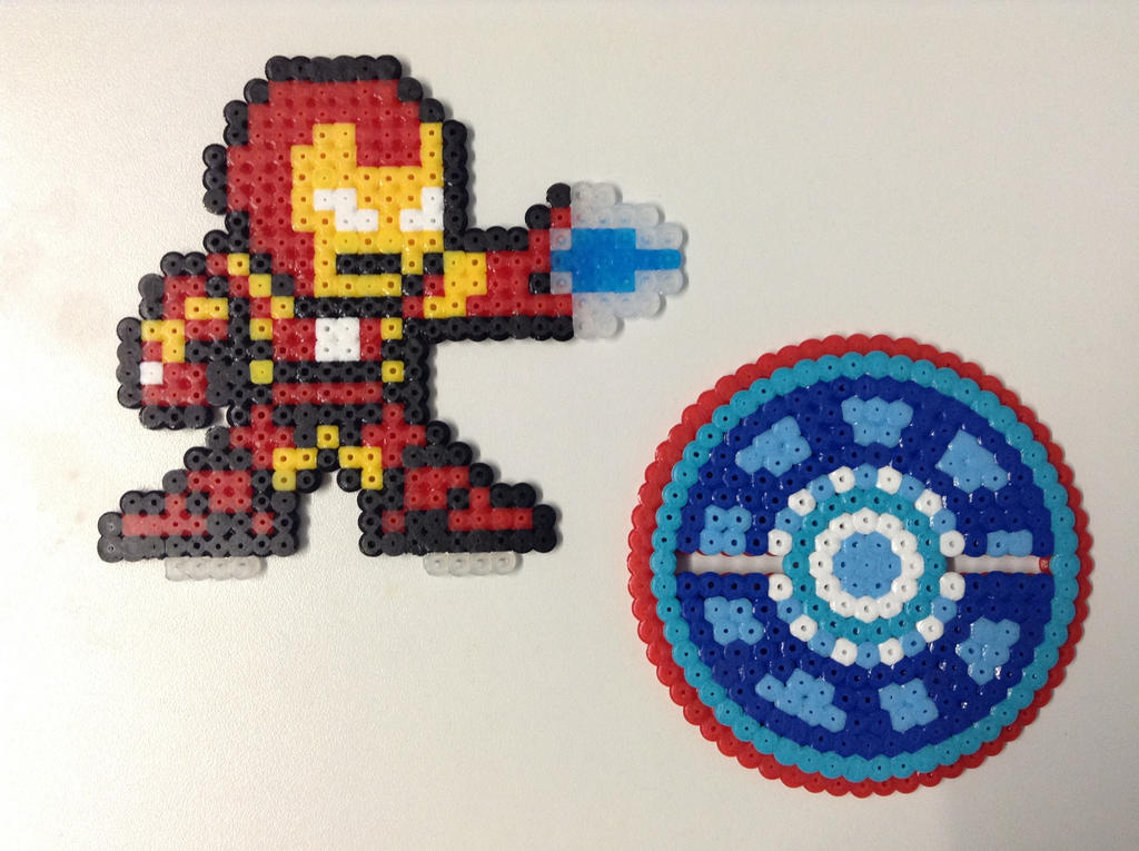 Iron Man Perler  Hama beads design, Perler bead art, Perler bead