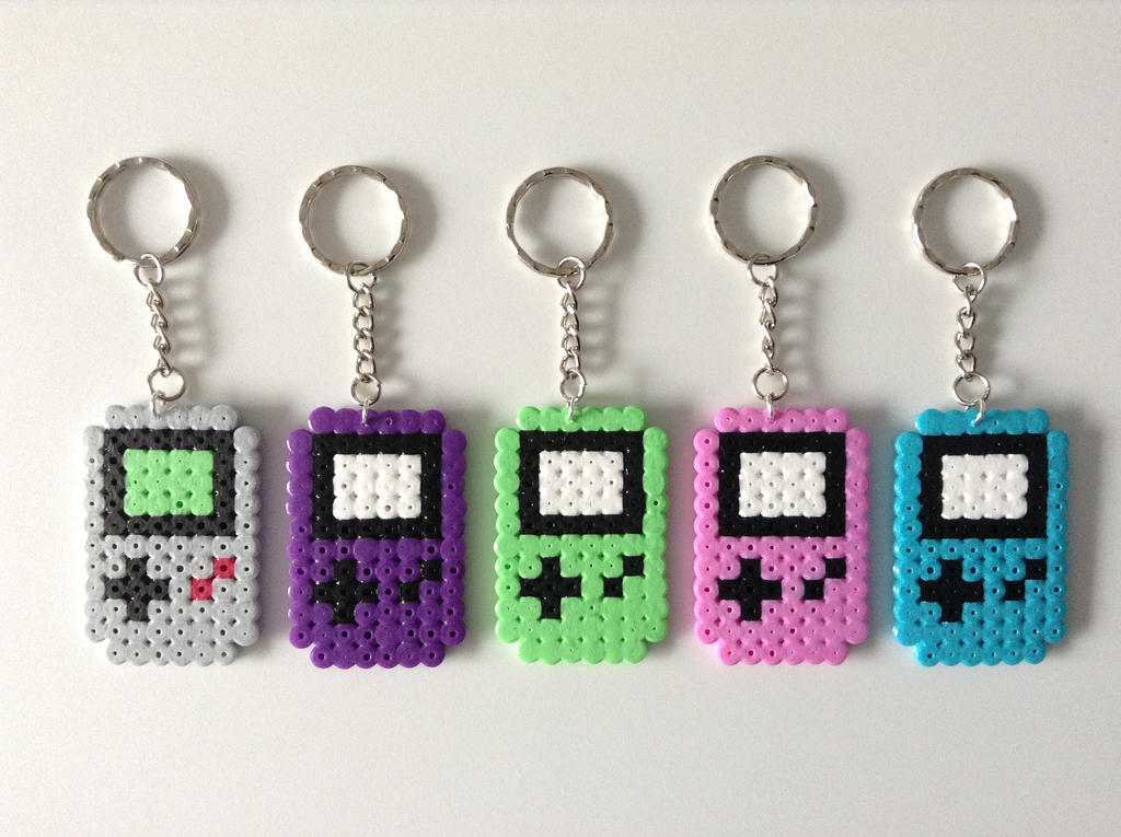Hama Key Rings Gameboys- Hama Bead Keyrings by Dogtorwho on DeviantArt