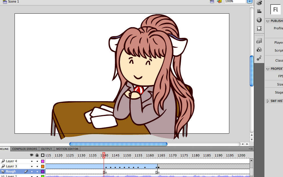 GG Animated- Monika Smiles Meaningfully (WIP 3) by Dogtorwho on DeviantArt