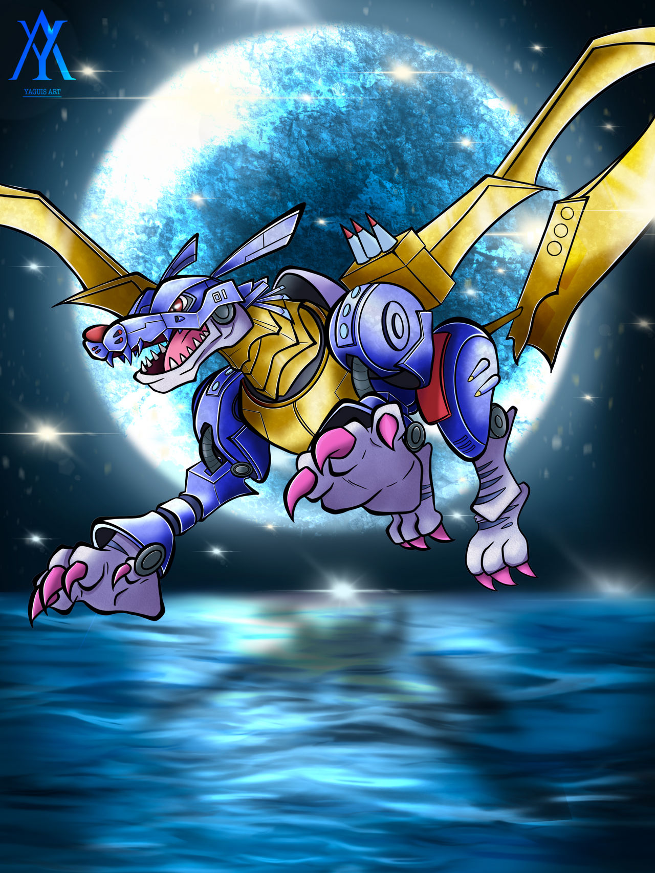 Metal Garurumon - Digimon by YaguisArtist on DeviantArt