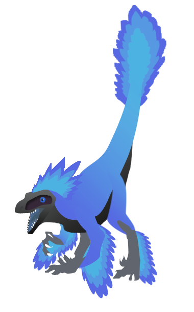 Powder Blue Feathered Raptor by Llendowyn on DeviantArt