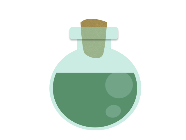 Flask with Green Liquid