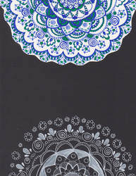 Blue and White Mandala