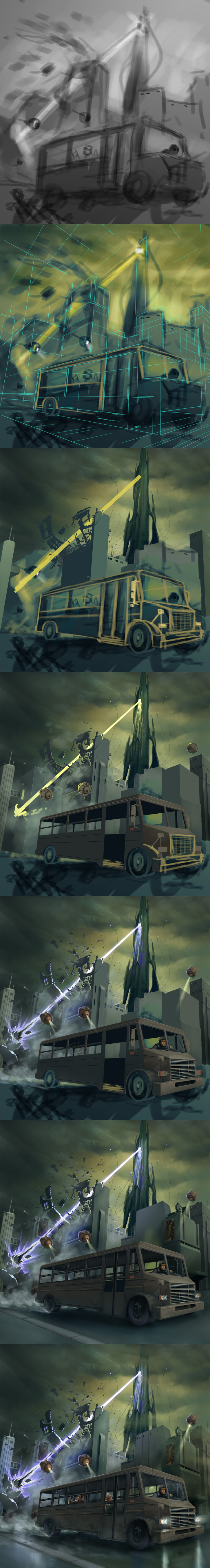 Bus Ride Deviantart WIP: Bus ride by A-Shift on DeviantArt