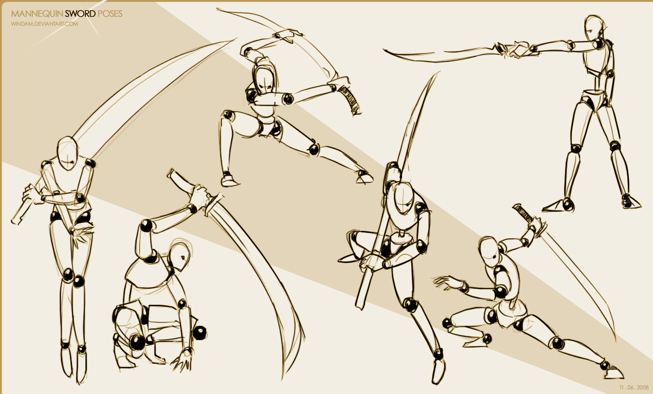 Mannequin Sword Poses by Windam on DeviantArt