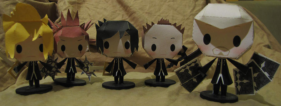 Zion, Luxord, and Lexaeus - Chibi Papercrafts