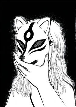 Inktober 2017 - Day 31 - Mask