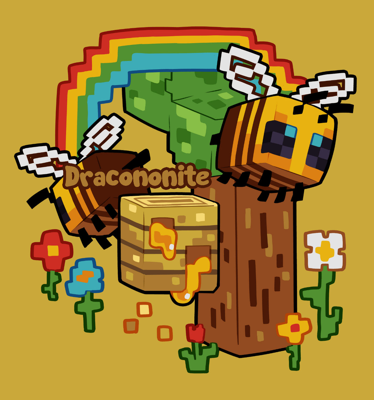 Minecraft Bee by Dracononite on DeviantArt