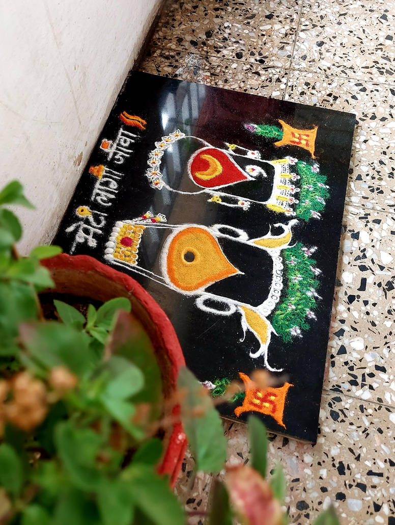 Vitthal Rukhmini Rangoli by 1111Manali on DeviantArt