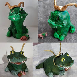 Alligator Loki sculpture