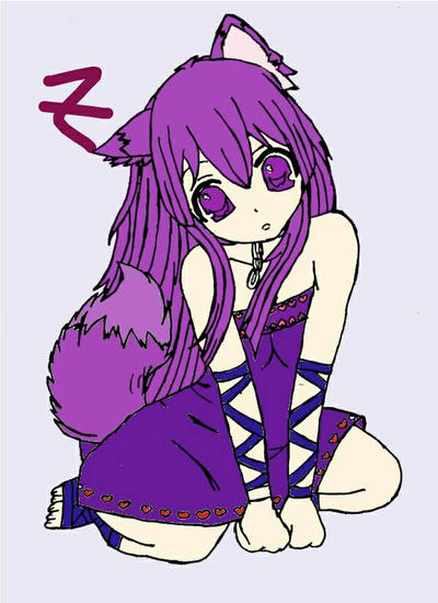 Purple Wolf Human Anime Girl by xXTwilightMoonluXx on DeviantArt