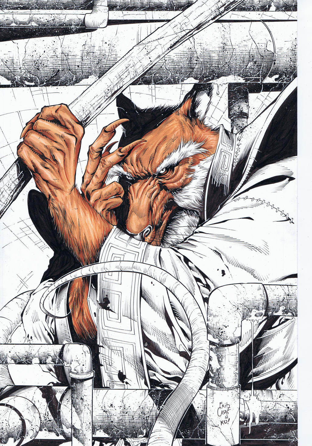 Splinter commission inks and Colors by TonyKordos on DeviantArt