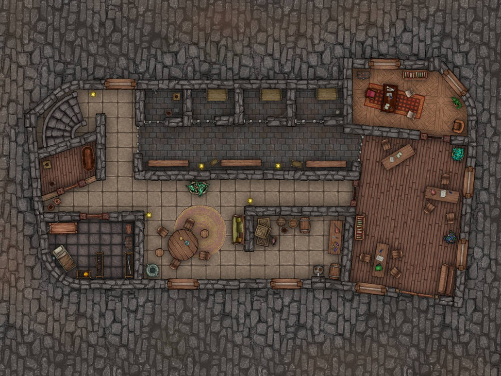 Battlemap - Guard hall by kjhbn on DeviantArt