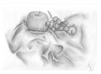 Apple, Grapes and Cloth