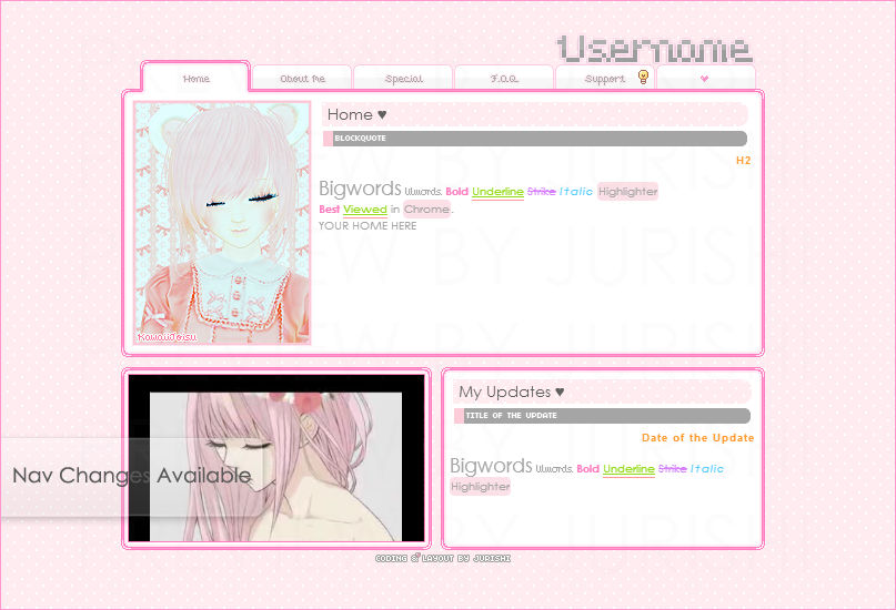 Pink Tab Layout by Jurishi on DeviantArt
