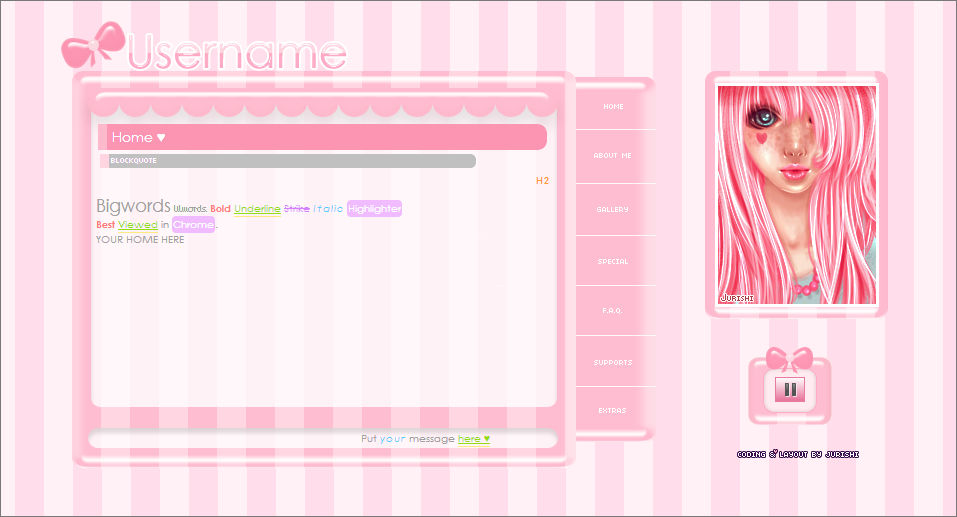 Pink Girl Rant Layout SSC Pink Layout by Jurishi on DeviantArt