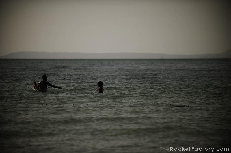 Fishing in the ocean