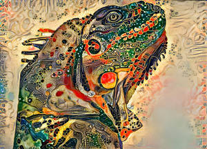 Artistic drawing - chameleon