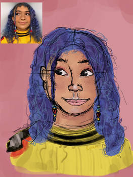 Purple hair google images face study drawing