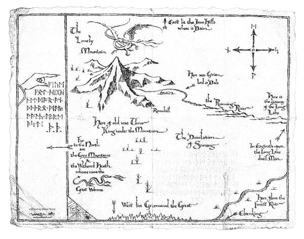 hobbit map lonely mountain
