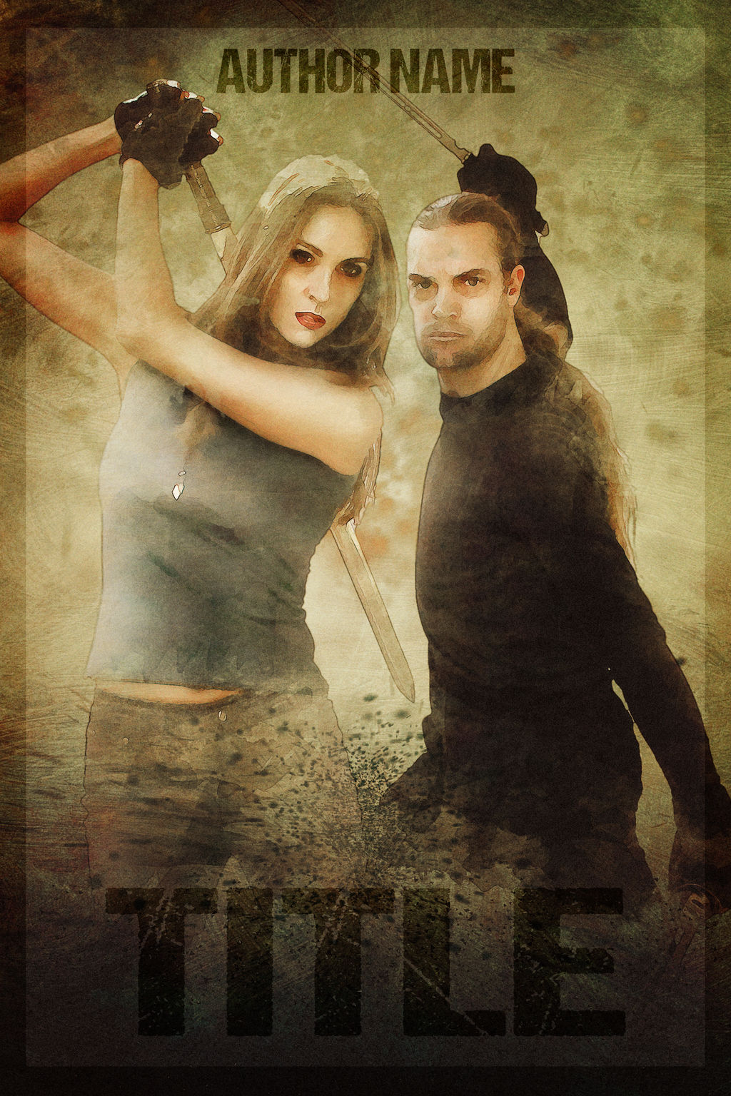 Cover Design Contest - Couple fighting poses 1 by GrafXthings