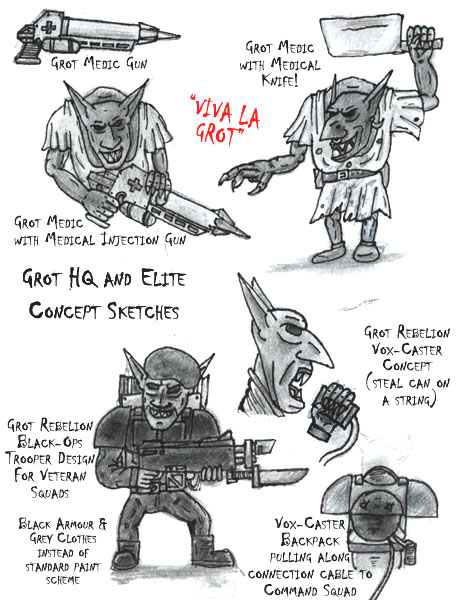 HQ and Elite Concept Sketches