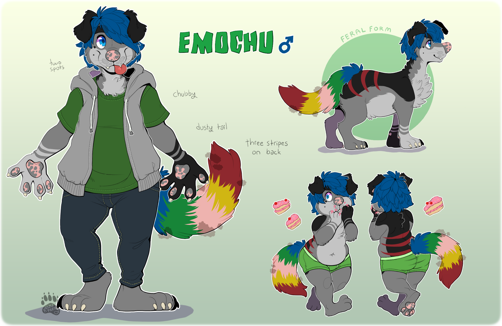 : Emochu Reference Sheet : [ART BY KAIJUPARTY !]