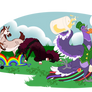 Greenery and rainbow... kinda (Peafrie event)