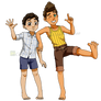 Render 23 - Luca and Alberto in Anime style