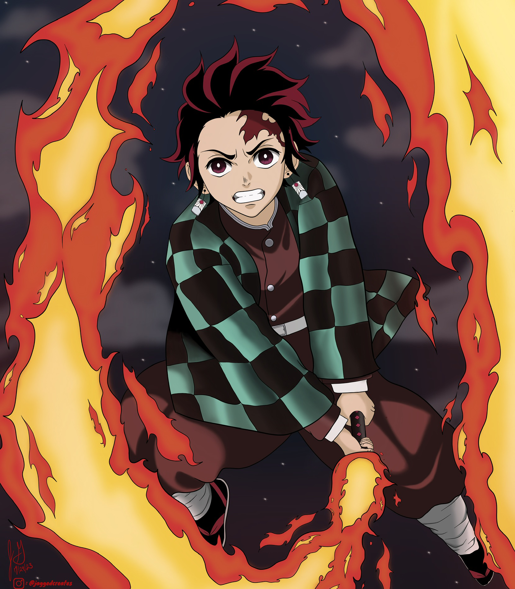 Tanjiro Kamado Artwork by MCAshe on DeviantArt