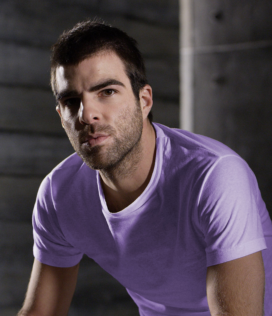 Zachary Quinto in purple