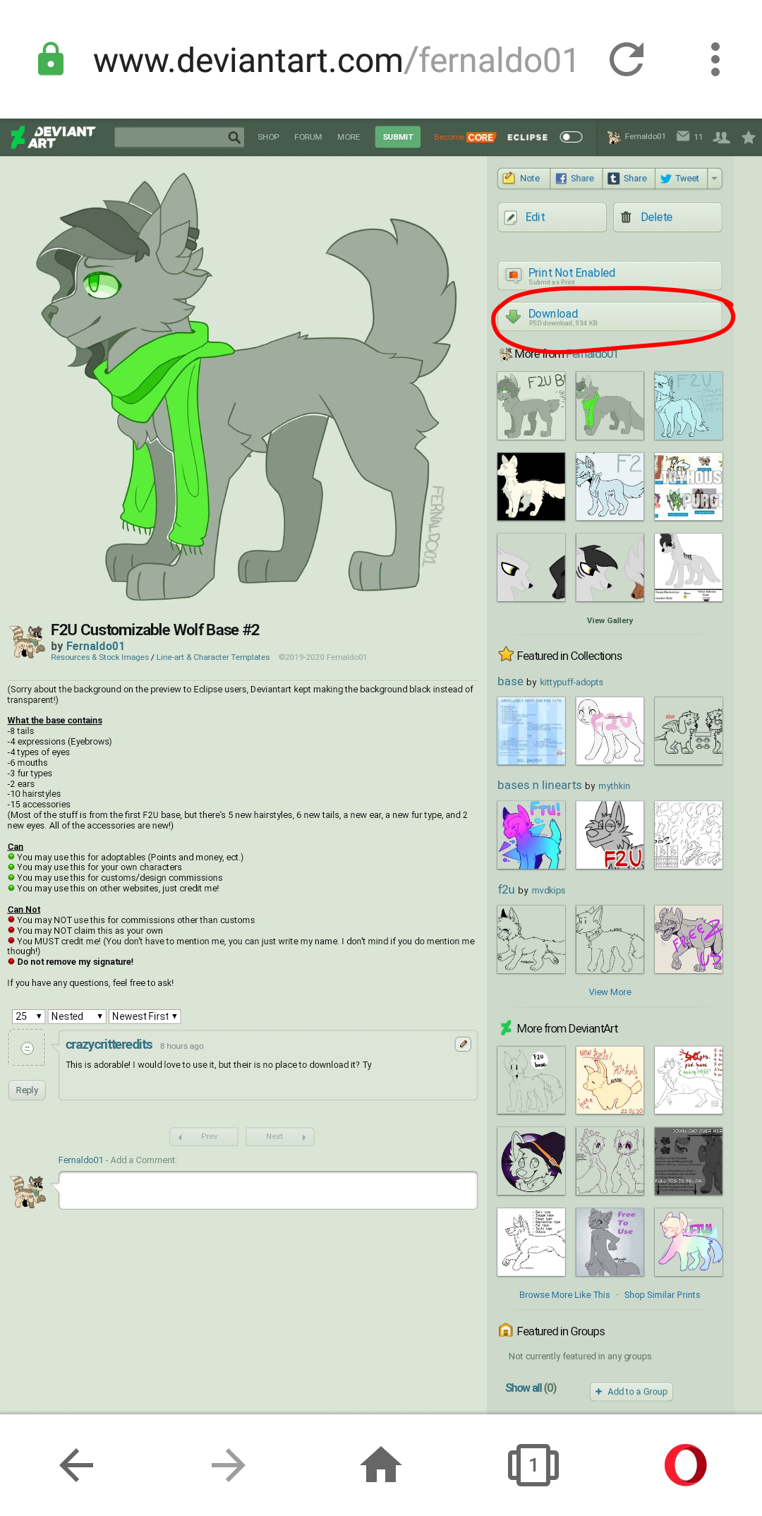 F2U Customizable Wolf Base #2 by Fernaldo01 on DeviantArt