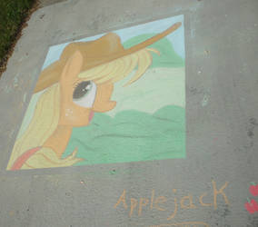 Applejack Chalk Drawing.