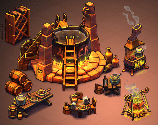Dungeon Rack Kitchen Dungeon-Kitchen Set by orangemagik on DeviantArt
