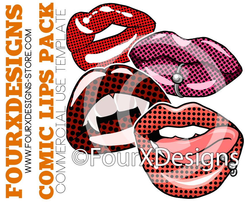 Comic Lips Reference Comic Lips Pack by FourXs on DeviantArt