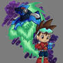 Chibi Subaru and War-Rock - Mega Man StarForce