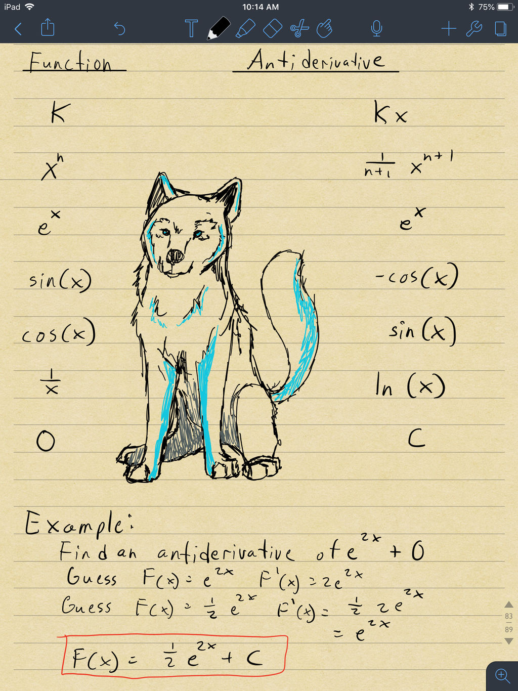 Calculus Wolf Doodles (Part1) by Ke0p on DeviantArt