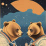 two  Bears in Space