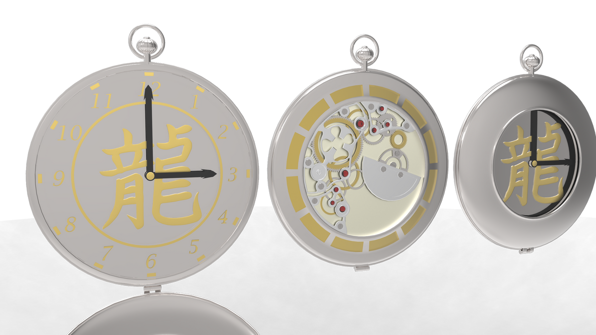Skeleton Pocket Watch by Bahr3DCG