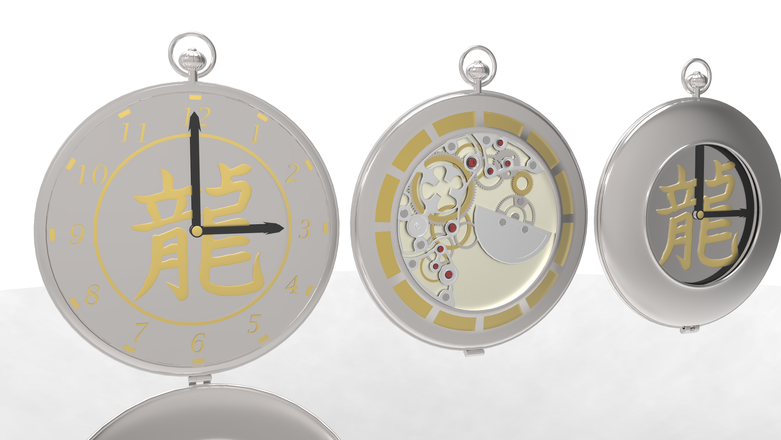 Skeleton Pocket Watch by Bahr3DCG
