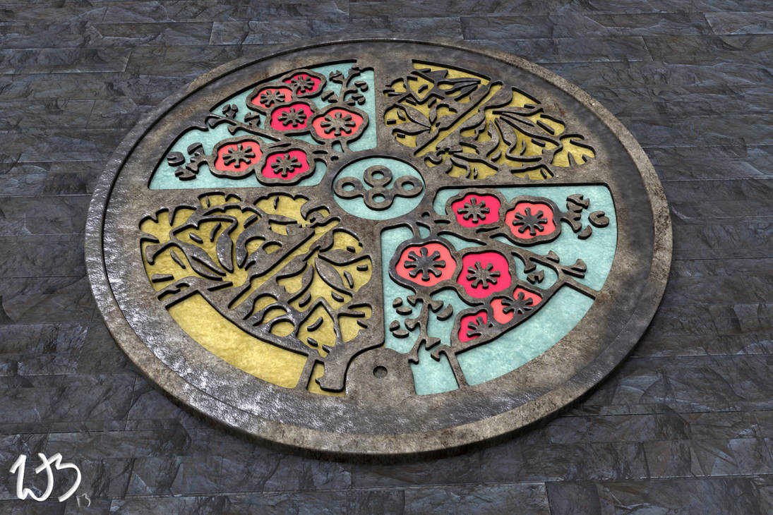 Ornate Drain Cover by Bahr3DCG