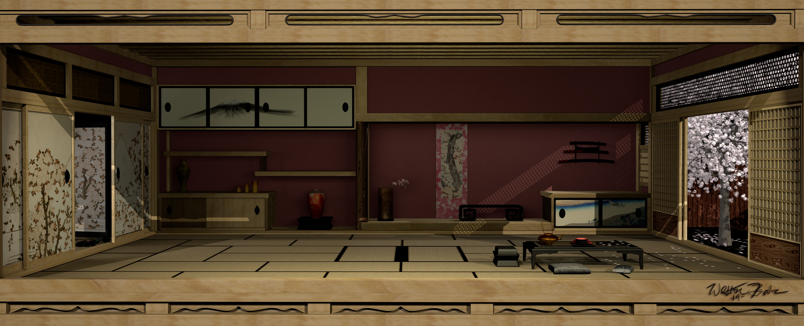 Japanese Interior 3D by Bahr3DCG