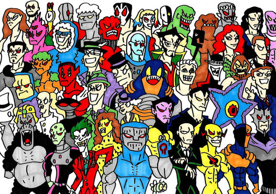 DC Villain Doodles