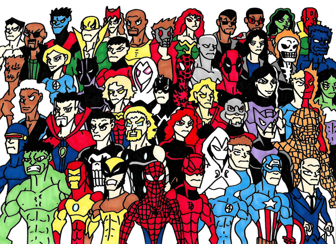 Marvel Hero Doodles by Ollmart on DeviantArt