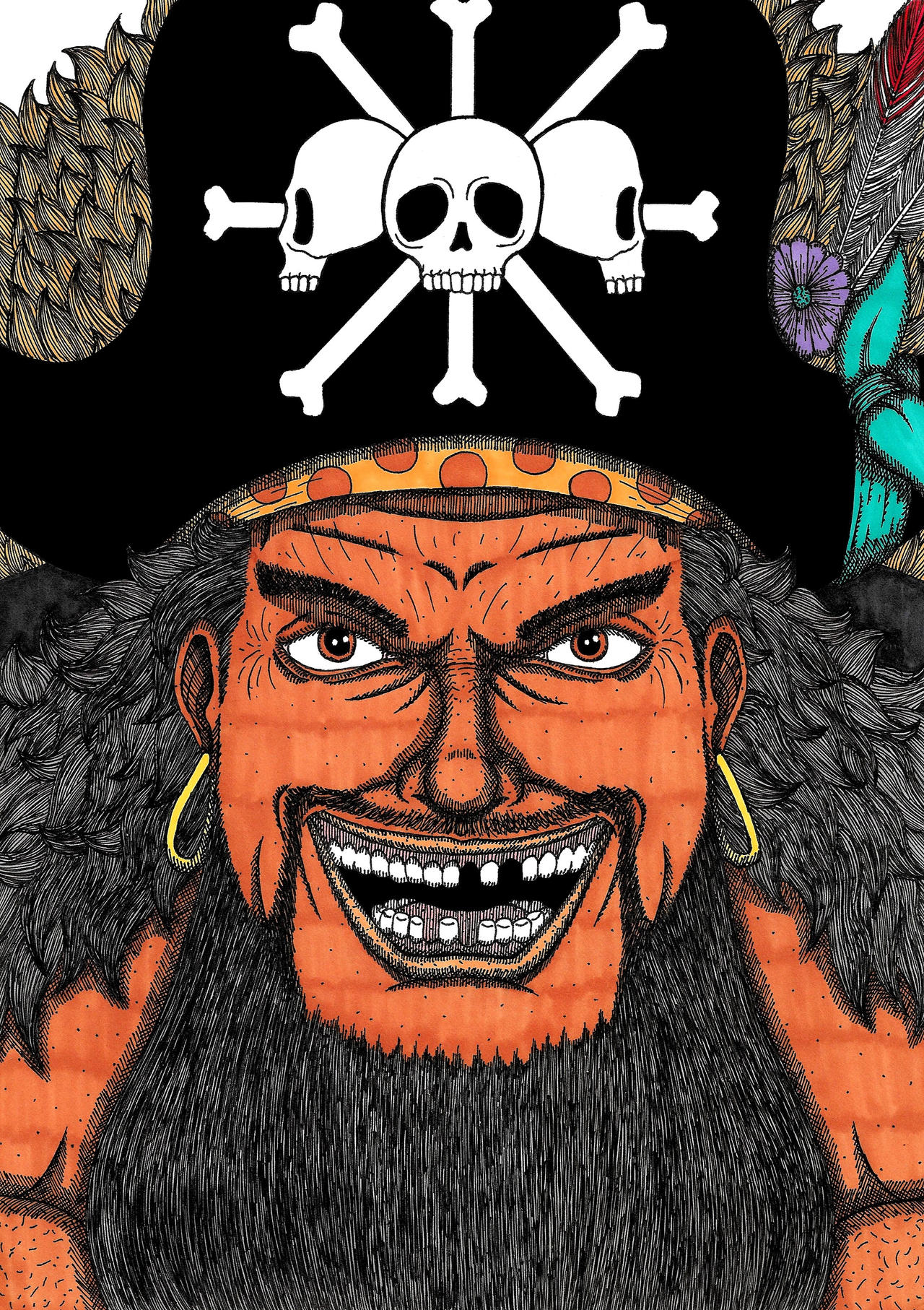 #139 Marshall D. Teach/Blackbeard (One Piece) by Ollmart on DeviantArt