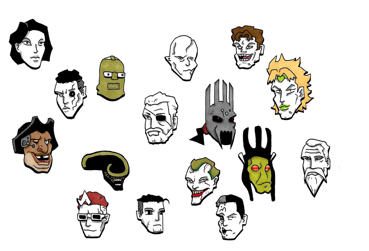 Villans Ril Villain Heads 2 by Ollmart on DeviantArt
