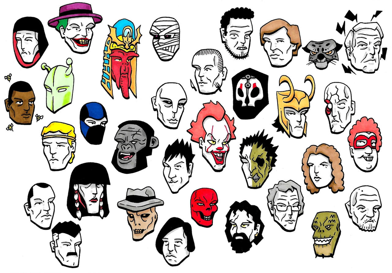 Villain Heads 9