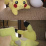 Laying pikachu towel plush